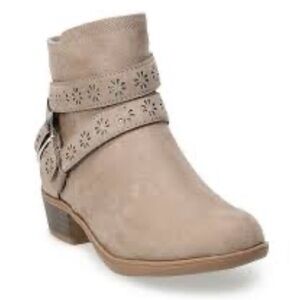 Girls Taupe Ankle Boots Taupe Size 5